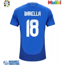 Italija Nicolo Barella #18 Domaci Dres EP 2024 Kratak Rukav